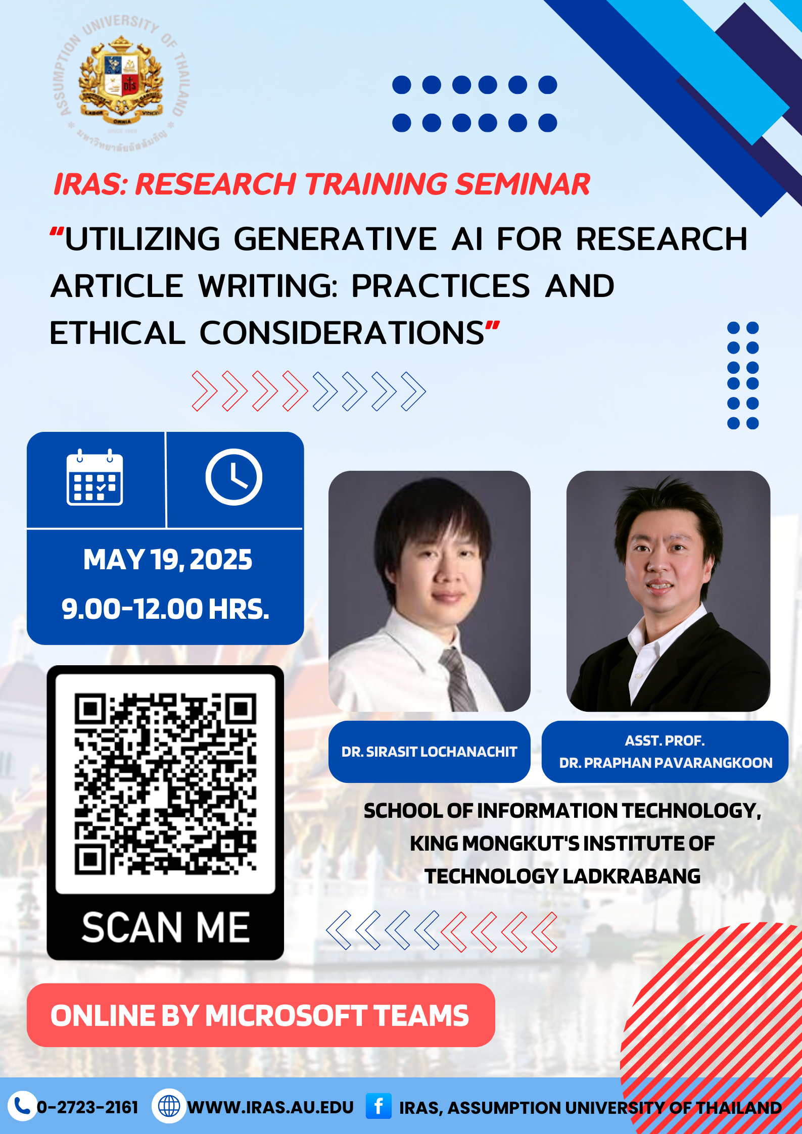 IRAS Research Training Seminar on “Utilizing Generative AI for Research Article Writing: Practices and Ethical Considerations”